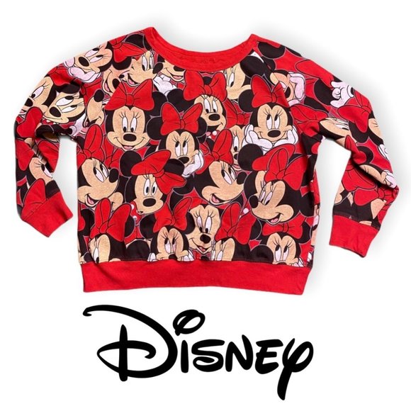 Disney Minnie Mouse Red Crewneck Sweater Youth (11-13)